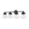 Z-Lite Vaughn 4 Light Vanity, Matte Black And Clear Seedy 736-4V-MB - alternate 3